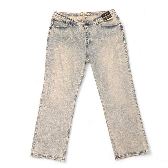Abercrombie & Fitch ’90s Baggy Jeans Curve Love 34 18R Low Rise Light Wash - Picture 1 of 7